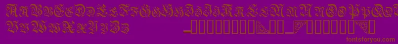 Topiascapsssk Font – Brown Fonts on Purple Background