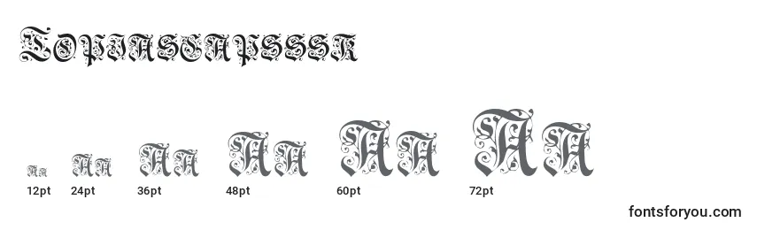 Размеры шрифта Topiascapsssk