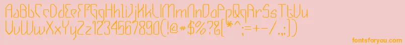 Gizmo ffy Font – Orange Fonts on Pink Background