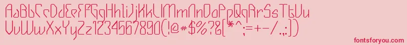 Gizmo ffy Font – Red Fonts on Pink Background