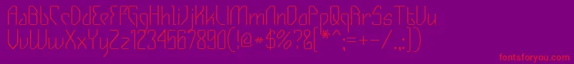 Gizmo ffy-Schriftart – Rote Schriften auf violettem Hintergrund