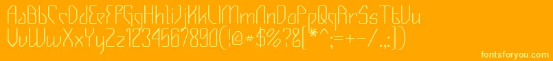 Gizmo ffy Font – Yellow Fonts on Orange Background