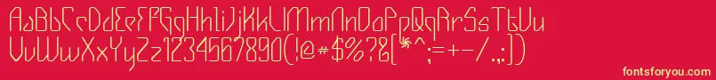 Gizmo ffy Font – Yellow Fonts on Red Background