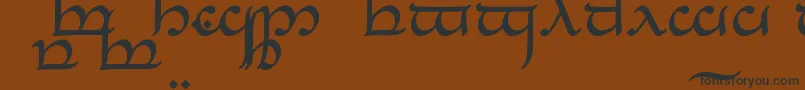 TengwarEldanaroRegular Font – Black Fonts on Brown Background