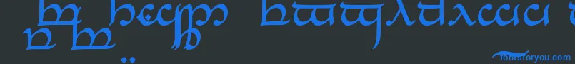 TengwarEldanaroRegular Font – Blue Fonts on Black Background