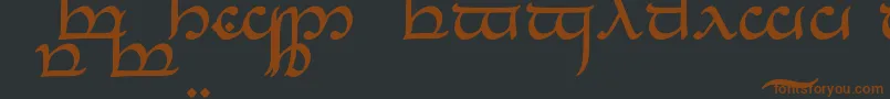 TengwarEldanaroRegular Font – Brown Fonts on Black Background