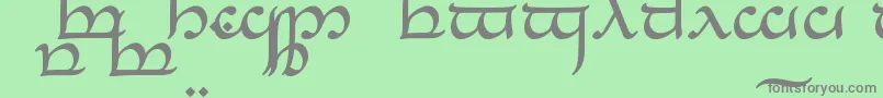 TengwarEldanaroRegular Font – Gray Fonts on Green Background