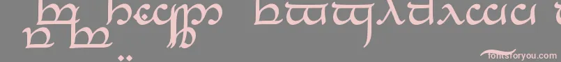 fuente TengwarEldanaroRegular – Fuentes Rosadas Sobre Fondo Gris