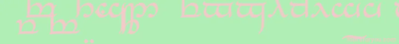 TengwarEldanaroRegular Font – Pink Fonts on Green Background