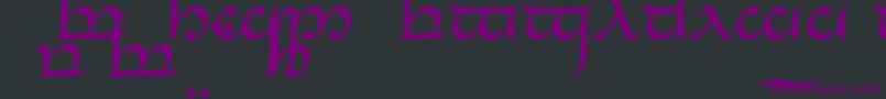TengwarEldanaroRegular-Schriftart – Violette Schriften auf schwarzem Hintergrund