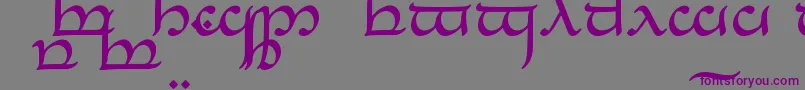 TengwarEldanaroRegular Font – Purple Fonts on Gray Background