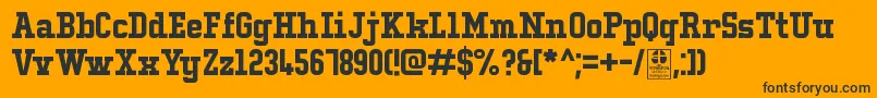 TypoCollegeLcDemo Font – Black Fonts on Orange Background