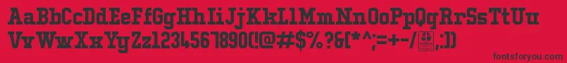 TypoCollegeLcDemo Font – Black Fonts on Red Background