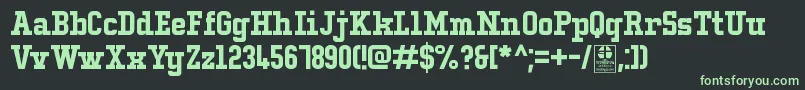 フォントTypoCollegeLcDemo – 黒い背景に緑の文字