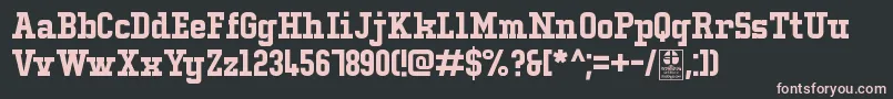 TypoCollegeLcDemo Font – Pink Fonts on Black Background