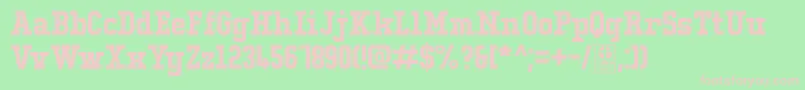 TypoCollegeLcDemo Font – Pink Fonts on Green Background