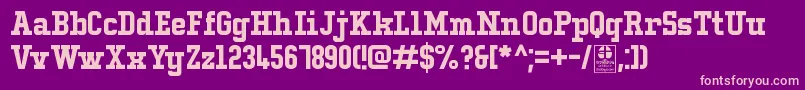 TypoCollegeLcDemo Font – Pink Fonts on Purple Background