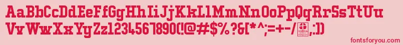 TypoCollegeLcDemo Font – Red Fonts on Pink Background