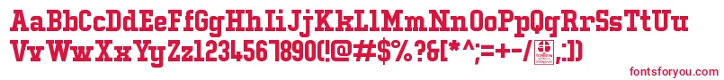 TypoCollegeLcDemo Font – Red Fonts on White Background