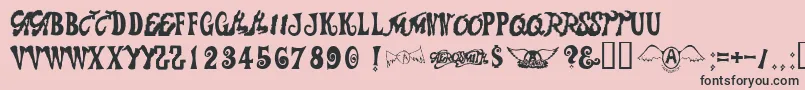 Aerosmith Font – Black Fonts on Pink Background