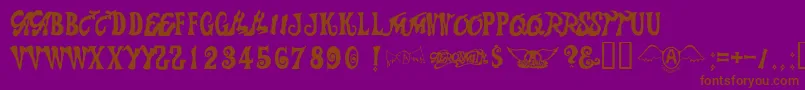 Aerosmith Font – Brown Fonts on Purple Background