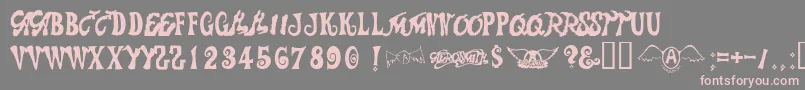 Aerosmith Font – Pink Fonts on Gray Background