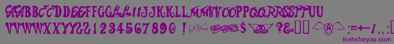 Aerosmith Font – Purple Fonts on Gray Background