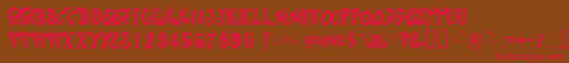 Aerosmith Font – Red Fonts on Brown Background