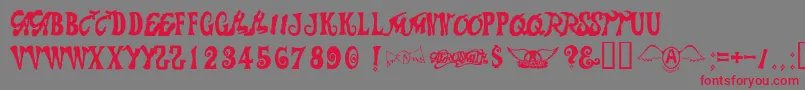 Aerosmith Font – Red Fonts on Gray Background