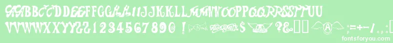 Aerosmith Font – White Fonts on Green Background