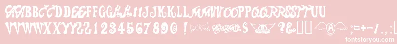 Aerosmith Font – White Fonts on Pink Background