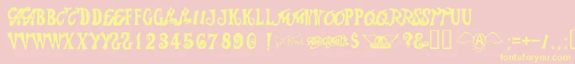 Aerosmith Font – Yellow Fonts on Pink Background