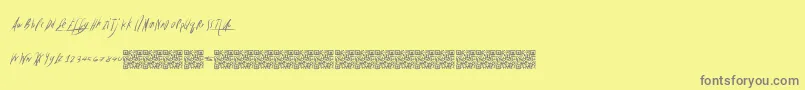 Wonderfulphonograph Font – Gray Fonts on Yellow Background