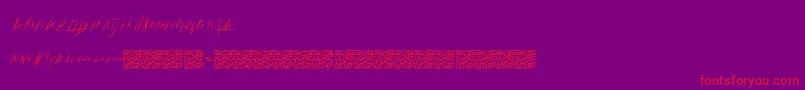 Wonderfulphonograph Font – Red Fonts on Purple Background