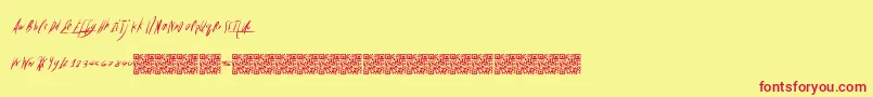 Wonderfulphonograph Font – Red Fonts on Yellow Background