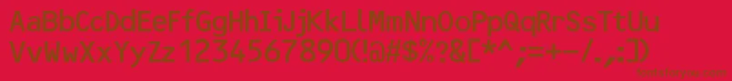 OpticalbdbNormal Font – Brown Fonts on Red Background