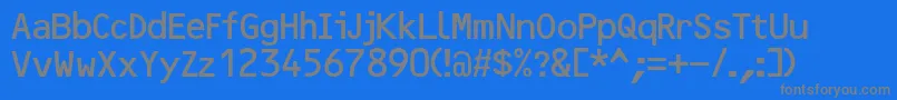 OpticalbdbNormal Font – Gray Fonts on Blue Background