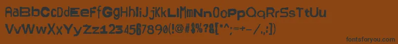 fuente Amster1 – Fuentes Negras Sobre Fondo Marrón