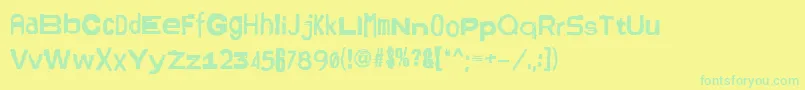 Więcej informacji o czcionce Amster1 Czcionka Amster1 – zielone czcionki na żółtym tle