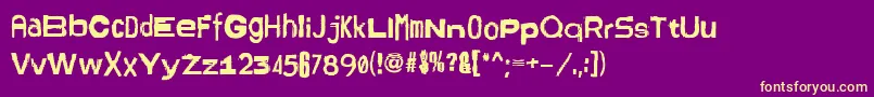 Amster1 Font – Yellow Fonts on Purple Background