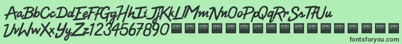 HighVoltageDemo Font – Black Fonts on Green Background