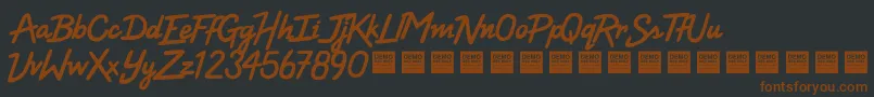 HighVoltageDemo Font – Brown Fonts on Black Background