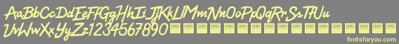 HighVoltageDemo Font – Yellow Fonts on Gray Background