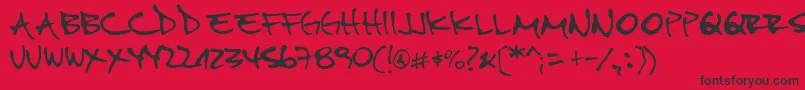 Pipefont2 Font – Black Fonts on Red Background