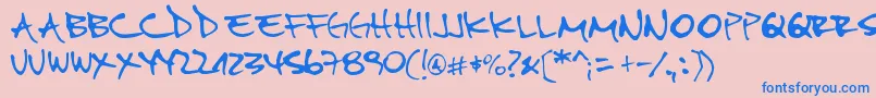 Pipefont2 Font – Blue Fonts on Pink Background