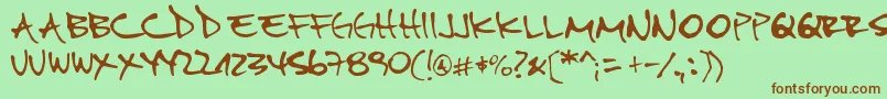 Pipefont2 Font – Brown Fonts on Green Background