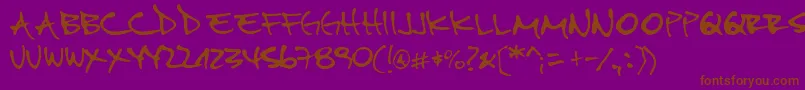 Pipefont2 Font – Brown Fonts on Purple Background