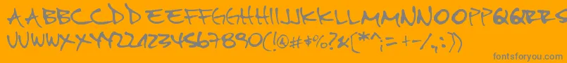 Pipefont2 Font – Gray Fonts on Orange Background