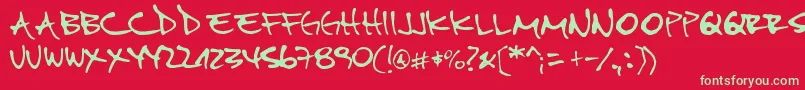 Pipefont2 Font – Green Fonts on Red Background