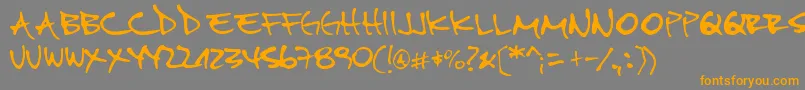 Pipefont2 Font – Orange Fonts on Gray Background